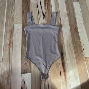 NWT Double-Layered Fabric Squareneck Bodysuit